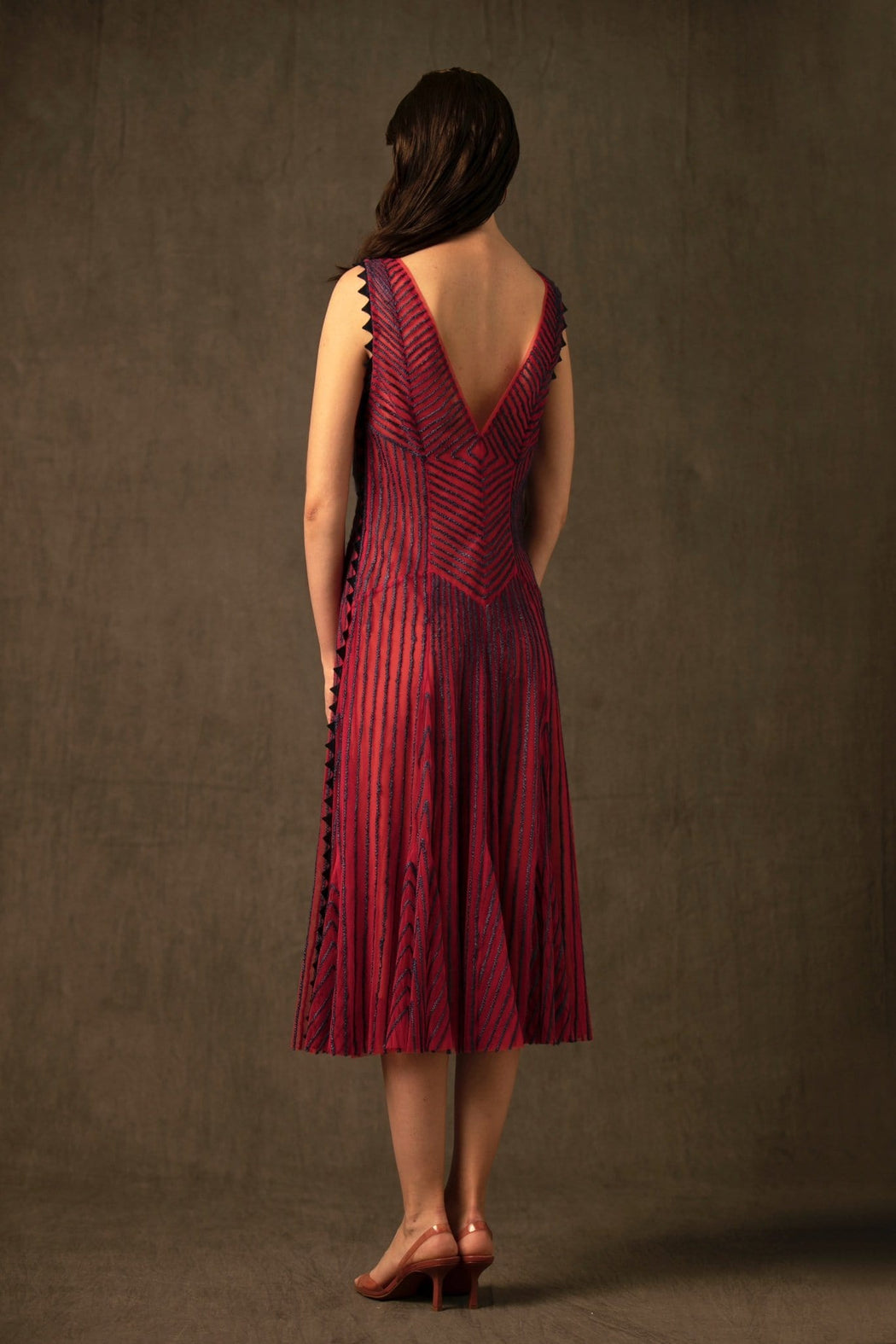 BIRDWALK STRIPED  NET   DRESS